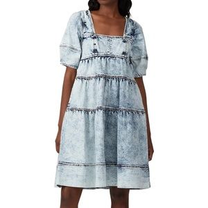 Ulla Johnson Denim Devi Babydoll Dress Size 6 Medium